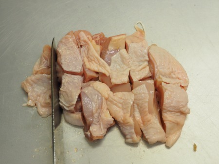鶏もも肉と鶏肝の生姜煮込み031