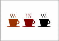 コーヒーカップのフリー素材テンプレート・画像・イラスト