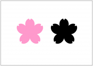 桜の花のフリー素材テンプレート・画像・イラスト