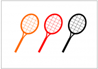 テニスラケットのフリー素材テンプレート・画像・イラスト