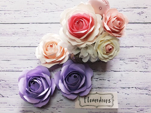 紙のバラ 作り方 Flowerdrops Handmade
