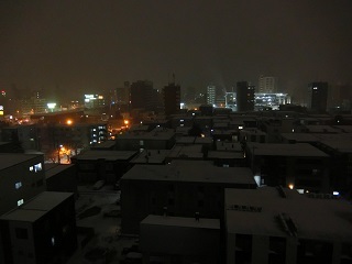 積雪の夜