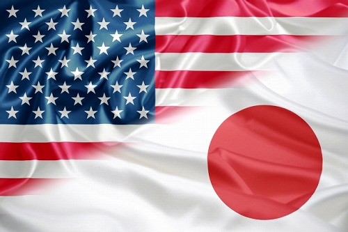日本と米国 アメリカ 国旗
